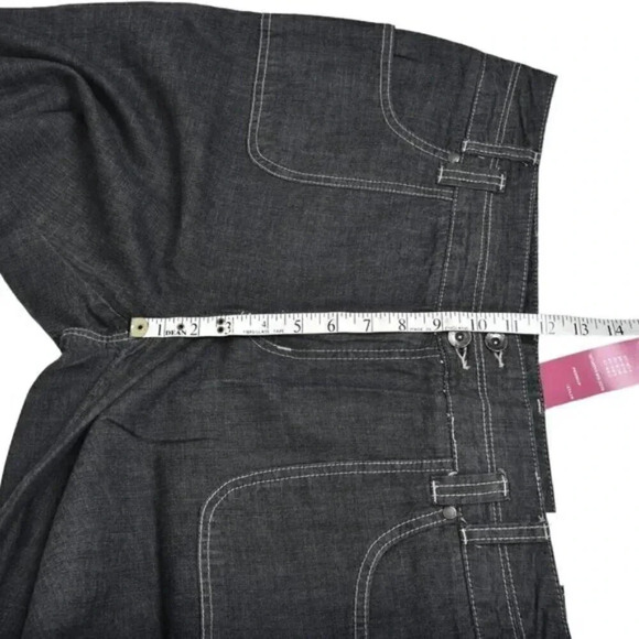 Vintage 90's Point Zero Nicole Benisti Wide Leg Jeans Gray NWT Size 15/16 - Picture 12 of 13